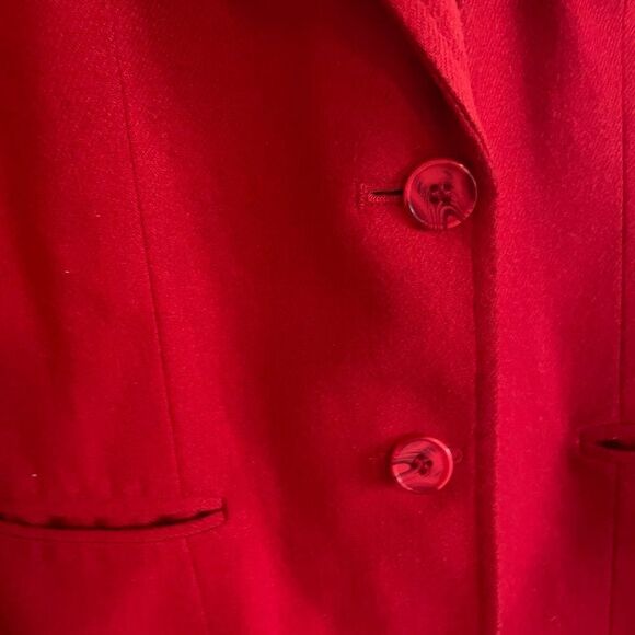 Red wool blazer - S - Picture 2 of 6